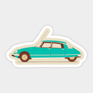 Blue Ride of the Retro Future Sticker